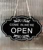 Placa decorativa creativa de doble cara para puerta de tienda, lista de madera para tienda de ropa, barra, lista de negocios de madera, lista de puerta