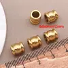 Acero Inoxidable 8mm Dos Tonos Chapado al Vacío Color Oro/Acero Cuentas de Agujero Grande DIY Pulsera Hecha a Mano Cuentas Espaciadoras Accesorios de Joyería