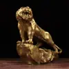 Adornos de Bronce Tigre de Latón Artesanías de Tigre de Latón Adornos Tigre de Montaña Tigre del Zodiaco Decoraciones para el Hogar