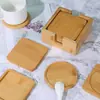 Posavasos Redondo Cuadrado de Bambú Posavasos de Té Kung Fu Portavasos Esterilla para Taza de Té Esterilla Aislante de Calor para Tetera de Hierro Esterilla para Tetera Esterilla de Cuidado para Tetera Zisha