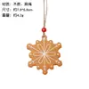 Ornamento triplo de madeira estilo retrô americano de pão de gengibre, casa de pão de gengibre, sino, floco de neve, meia de Natal, árvore de Natal, vitrine, pingente de atmosfera