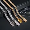 Corrente Cubana Estilo Europeu e Americano 6mm Linha Única Cobre Inlaid Diamante Moissanite Formato de Diamante Colar Masculino Acessório de Marca Tendência Venda Quente Transfronteiriça