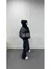 Chaqueta de Cuero Falsa de Dos Piezas, Sencilla, Versátil, Artística, Estilo Harajuku, Moderna y a la Moda, para Comercio Transfronterizo