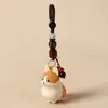 Llavero Colgante para Coche con Tallado en Madera Hecho a Mano de Golden Retriever, Colgante para Bolso para Novia, Adornos de Regalo Lindos