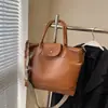 Bolso de Mano Retro para Viajes de Mujer 2026 Nuevo Estilo Perezoso Bolso Tote Textura de Cuero Suave Gran Capacidad Bolso Cruzado al Hombro