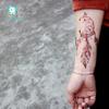 Adesivo de tatuagem à prova d'água de fonte transfronteiriça, estilo tubarão, moda sexy, homens e mulheres, adesivo de tatuagem de braço de flor descartável