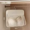 Bolsa de Almacenamiento de Ropa Interior Colgante de Doble y Triple Capa Bolsa de Malla Colgante para Armario Artefacto de Almacenamiento de Calcetines Organizador Transparente Visible a Prueba de Polvo