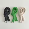 Bufanda infantil coreana Yipan 2026 invierno nuevo estilo ins color liso para niños y niñas tejido calentador de cuello para bebé venta al por mayor