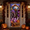 Sala de Estar Quarto Parede de Fundo Halloween Atmosfera Roxa Adesivo de Porta Impermeável à Prova de Óleo Hall de Entrada Adesivo Decorativo Em Estoque