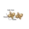 Pingente Simples de Aço Inoxidável Dourado 18K Vazado Golfinho, Tartaruga, Peixe, Abelha Acessórios para Pingente de Colar Pulseira DIY