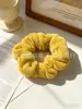 Fábrica de Origen Accesorios para el Cabello de Felpa Transfronterizos Otoño e Invierno, Scrunchies de Color Sólido de Alta Elasticidad, Accesorios para el Cabello Esponjosos, Scrunchies