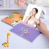 Espejo de Escritorio para Estudiante Espejo de Vestir para Dormitorio Espejo Plegable Triple de Dibujos Animados Pintado a Mano Espejo Plegable Estampado
