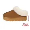 Pañuelo de cabeza de gamuza transfronterizo europeo y americano Otoño e Invierno Zapatillas de algodón Estación independiente casual Zapatillas de media altura que aumentan la altura Suela gruesa Venta al por mayor caliente Tallas grandes