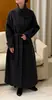 Abrigo Largo Doble Faz de Lana Elegante Srys Ame con Cuello Alto Holgado y Cinturón Grueso de Lana