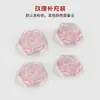 Cubitos de Hielo de Rosa Luz de Noche Paquete de Materiales Hechos a Mano DIY Flor de Rosa Transparente de Cristal Romántica con Cinta para Novia