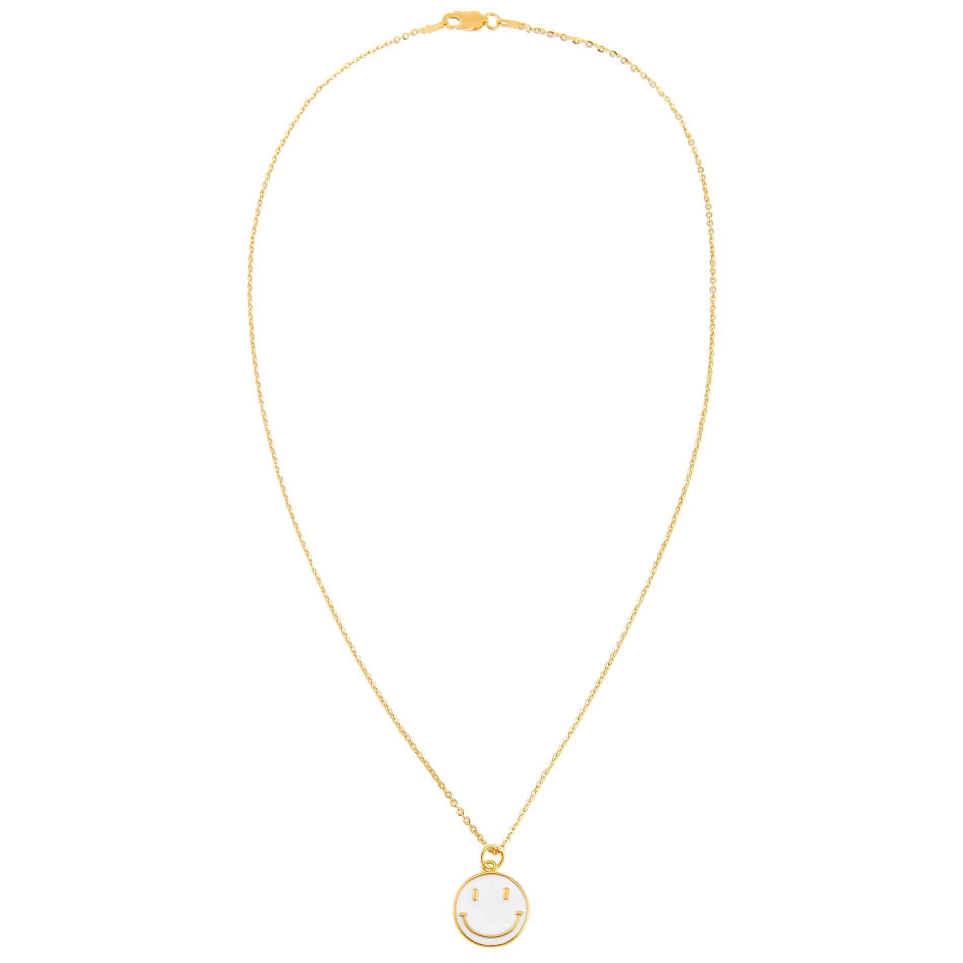 Gold-White-Smiley-Face-Necklac