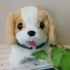Cachorro de Brinquedo Elétrico Pelúcia para Crianças, Corgi Ursinho Realista que Anda e Late, Adequado para 1-3 Anos, Brinquedo Transfronteiriço