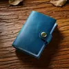 Portatarjetas de Cuero Genuino al por Mayor con Múltiples Ranuras para Tarjetas, Portatarjetas de Negocio, Portatarjetas Pequeño de Piel de Vaca, Tarjetero, Funda para Tarjeta de Crédito, Bolso para Tarjetas, Estilo Retro Europeo y Americano
