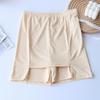 Calça de segurança de seda gelada de camada dupla anti-luz de verão explosiva para mulheres, compartimento, tamanho grande, cobertura de virilha sem costura, leggings de seguro, shorts