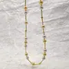 Collar Largo de Perlas Multicolor Transfronterizo para Mujer, Estilo Cielo Estrellado, Lujo Ligero, Sensación de Alta Gama, Para Usar en Capas, Cadena Exquisita de Nicho para la Clavícula
