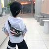 2025 Nueva Bolsa Cruzada de Pecho para Niños Bolsa de Tiburón Linda de Dibujos Animados para Niños de Jardín de Niños Bolsa de Lona de Viaje para Niños y Niñas