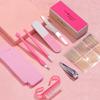 Novo conjunto de tesouras para unhas conjunto de ferramentas para unhas atacado tira para lixar unhas Esfoliante Profissional conjunto completo de nail art