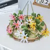 Flores Artificiais de Camomila, Margaridas, Flores Frescas e Simples para Decoração de Casa, Crisântemos, Arranjos de Casamento Estilo Floresta, Adereços de Fotografia