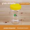 Fabricantes fornecem 500ml garrafa de comida transparente pet óleo de pimenta geléia comida garrafa tempero embalagem selada jarra