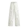 Pantalones de Bobina Funcionales Retro de Estilo Americano para Hombre Primavera y Otoño Marca de Moda Vintage Bolsillo Grande Sueltos Casuales Pierna Ancha