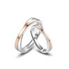Anel de Mobius Design de Nicho Senso de Luxo Leve Anel de Casal Aberto Par Masculino e Feminino Presente de Dia dos Namorados