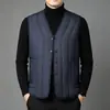 Chaleco de forro polar para hombre de venta caliente transfronteriza, chaleco de algodón cálido de otoño e invierno, prenda interior y exterior casual de negocios