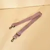 Correa Rayada de Colores, Accesorio de Bolso Unisex Ajustable Tejido Fly, Bolso Cruzado de Hombro Único para Mujer, Correa de Hombro Tejida Personalizada