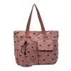 Bolsa tote transfronteiriça nova, simples, fofa, moderna, bolsa de ombro única para o dia a dia, bolsa de axila de moda nicho, laço retrô