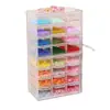 Caja de Almacenamiento Transparente para Organizar Cuentas, Cristales, Caja de Joyería Hecha a Mano con Múltiples Compartimentos, Clasificación de Accesorios