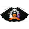Trajes Infantis Halloween 2026 Estampados Acessórios de Baile Fantasia com Cadarço Capa de Bruxa Fantasma