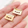 Accesorio de aleación con goteo de aceite, nota musical de guitarra, violín, piano, colgante para collares, llaveros y joyería DIY