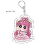 Chaveiro de Desenho Animado Shin-Chan 2D Pingente de Mochila de Estudante em Acrílico Decoração de Presente Pequeno Fofo Presente