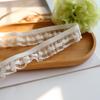Cuello puño doble capa hongo blanco encaje elástico banda elástica ropa dientes de perro hecho a mano diy decoración