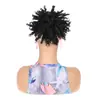 Bolsa de malla con cordón moño de pelo esponjoso explosión moño de pelo explosión con cordón rizo de barril corto rastas moño de pelo