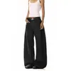 Jeans Curvos de Diseño Oversize Estilo Retro Americano para Mujer, Marca de Moda Ajuste Holgado Adelgazante Casual Rectos de Pierna Ancha