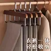 Percha de Madera Maciza para Pantalones con Pinzas para Uso Doméstico, Antideslizante y que no Deja Marca, Barra Integrada Recubierta de Terciopelo de Madera para Armario