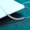 Collar de Sonrisa de Moissanita de Plata 925 para Mujer, Joyería Versátil de Alta Gama, Cadena para Clavícula, Joyería Transfronteriza que No se Desvanece, Venta al por Mayor