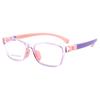 Armazón de gafas para miopía para niños de silicona suave bicolor ultraligero Tr Se puede equipar con gafas planas de moda y monturas de gafas cómodas