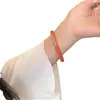 Pulseira de vidro de fábrica imitação de jade, círculo pequeno, redonda e grossa, pulseira tilintante, pulseira de meninas, livro vermelho pequeno