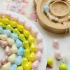 Flor de color cerámico esmalte jarrón pequeño botella redonda pulsera de cuentas accesorios vintage cadena para teléfono móvil hecha a mano DIY material de cuentas sueltas