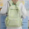 Mochila estilo coreano para estudiante universitaria, linda bordada, gran capacidad, para computadora, ligera, para estudiante de secundaria, mochila de viaje