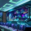 Papel de parede KTV 3D Personalidade Moda Flash Pano de parede Bar Hotel Salão de baile Caixa Tema Quarto Fundo Papel de parede