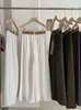 KEKEZOON pantalones culotte anchos elegantes y minimalistas para mujer, de cintura alta, adelgazantes, de corte holgado, largos, con cinturón, 8640