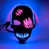 Máscara de Pirata Tuerto con Cicatriz Transfronteriza con Sangre Horror Luz Fría Máscara de Halloween Máscara Luminosa Led