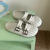 Sandalias Birkenstock de lunares estilo coreano, zapatos casuales sin cordones para mujer para exteriores, nueva colección de otoño 2026, sandalias casuales de suela gruesa para el día a día